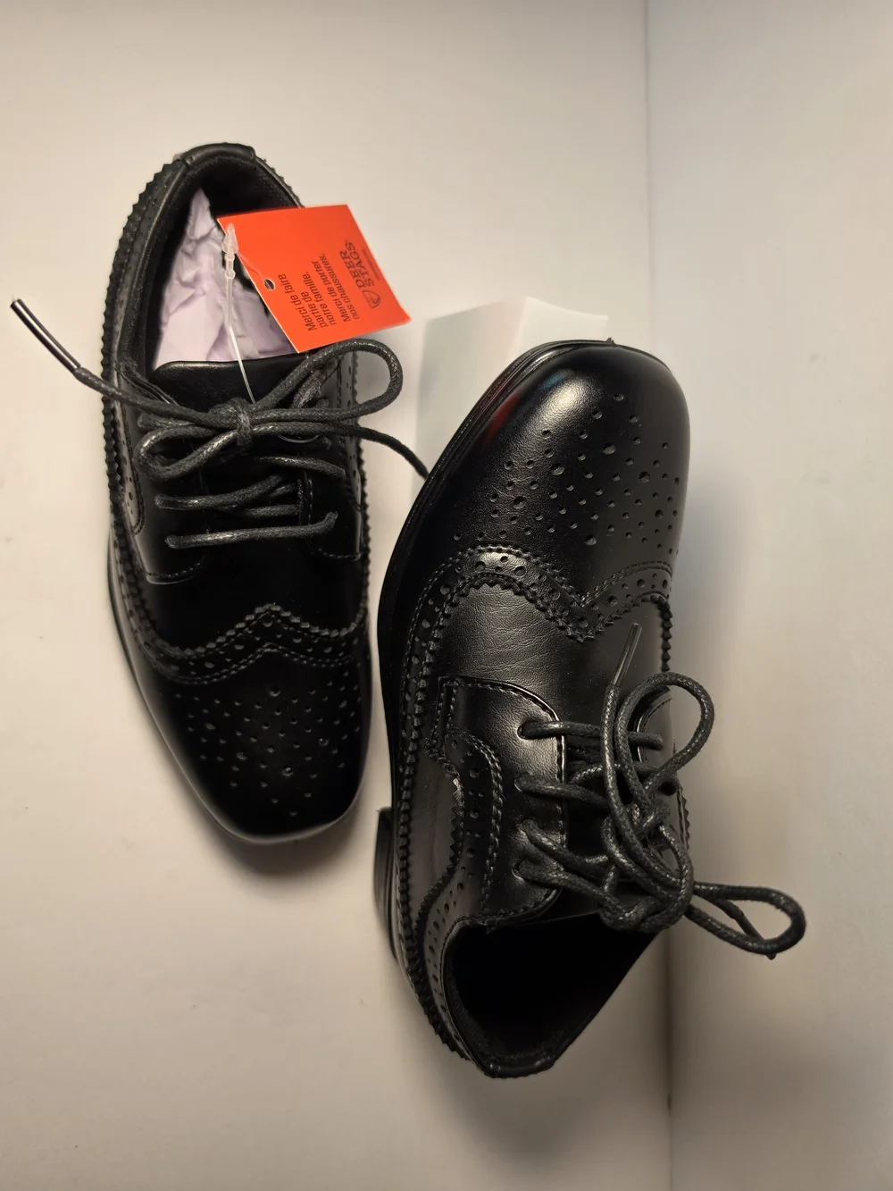 NWT Deer Stags Formal Black Boys’ Wingtip Dress Shoes Size 11 Toddler